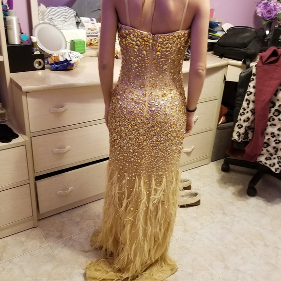 HP Prom dress beaded gown 0 xs - Picture 7 of 8